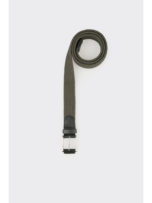 Elle Khaki Leather Men's Belt