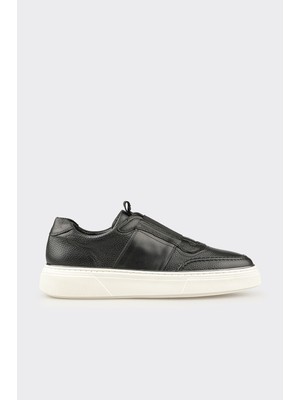 Elle Black Leather Men's Casual Shoes