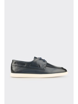 Elle Navy Leather Men's Casual Shoes
