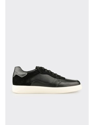 Elle Black Leather Men's Casual Shoes
