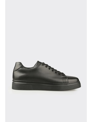 Elle Black Leather Men's Casual Shoes