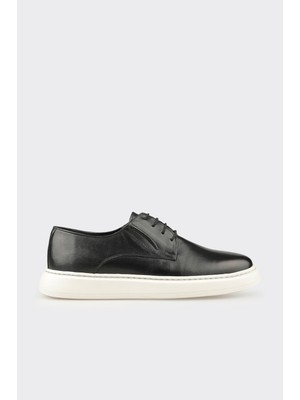 Elle Black Leather Men's Casual Shoes