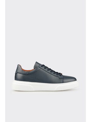 Elle Navy Leather Men's Casual Shoes