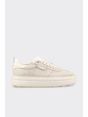 Elle Ecru Leather Women's Sneakers
