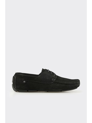 Elle Black Leather Men's Casual Shoes