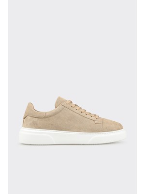 Elle Beige Leather Men's Casual Shoes