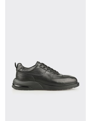 Elle Black Leather Men's Casual Shoes