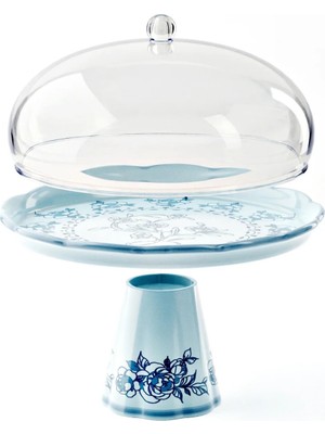 Guzzini Small Lidded Cake Stand Blue