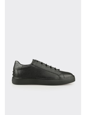 Elle Black Leather Men's Casual Shoes