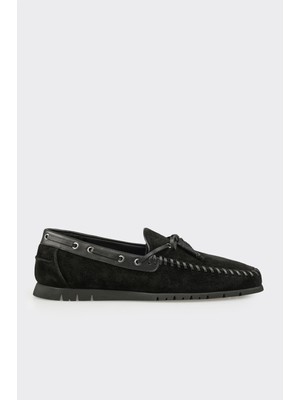 Elle Black Leather Men's Casual Shoes