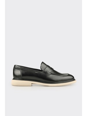 Elle Black Leather Men's Casual Shoes