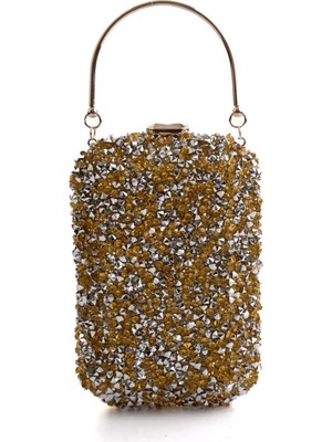 Bambi Gold Stone Embellished Women's Evening Bag C06564009087
