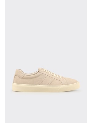 Elle Beige Leather Men's Sneakers