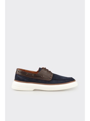 Elle Navy Leather Men's Casual Shoes