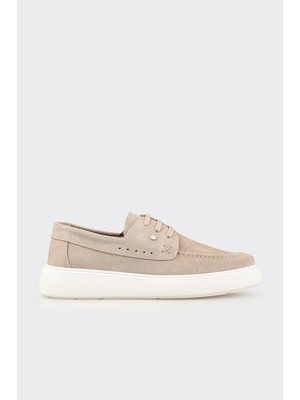 Elle Taupe Leather Men's Casual Shoes