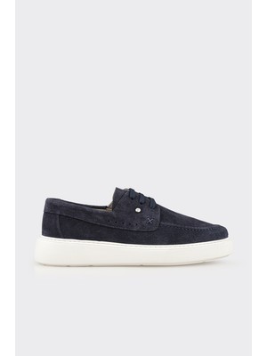 Elle Navy Leather Men's Casual Shoes