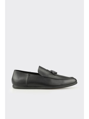 Elle Black Leather Men's Casual Shoes