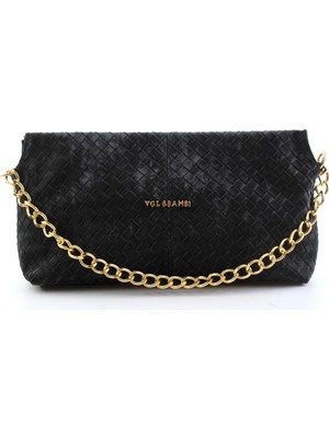 Bambi Black Printed Nubuck Women's Clutch C06650267524