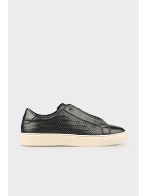 Elle Black Leather Men's Casual Shoes