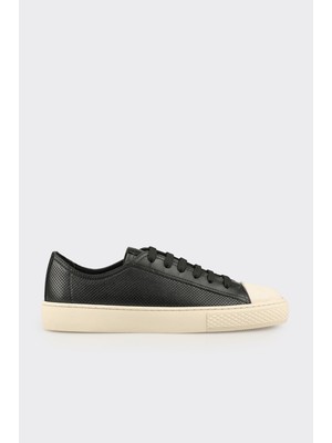 Elle Black Leather Men's Casual Shoes