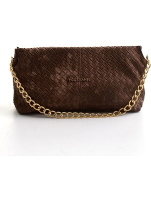 Bambi Brown Printed Nubuck Women's Clutch C06650267524