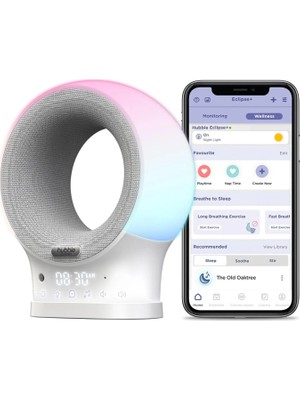 Hubble Eclıpse Plus Baby Monitor, Lullaby Player, Bluetooth Speaker, Night Light