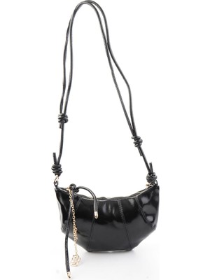 Bambi Black Glossy Women's Messenger Bag C06257680409