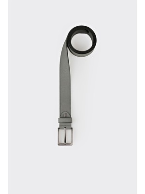 Elle Grey Leather Men's Belt