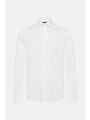 Vakko White Poplin Shirt