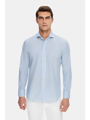 Vakko Striped Casual Shirt
