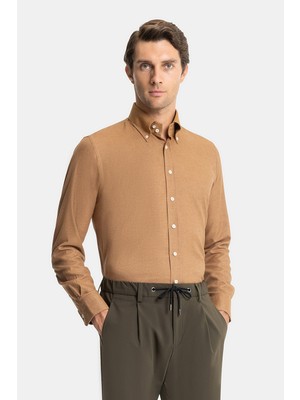 Vakko Cotton Twill Casual Shirt