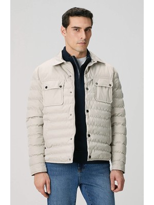 Network Beige Side Pocket Detail Quilted Coat