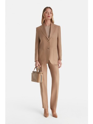 Vakko Camel Cashmere Jacket
