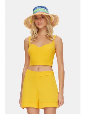 Vakko Yellow Blouse