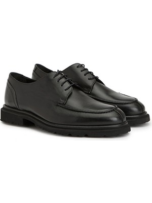 Network Black Men's Leather Shoes