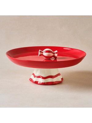Karaca New Year Candy Twist Cake Stand 25.4 cm