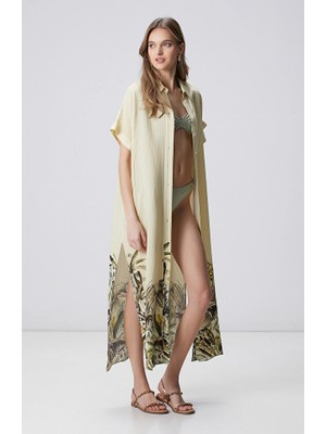 Network Yellow Green Pattern Detail Kaftan