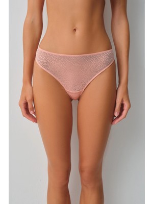 Suwen Pink Mocha Brazilian String Panties