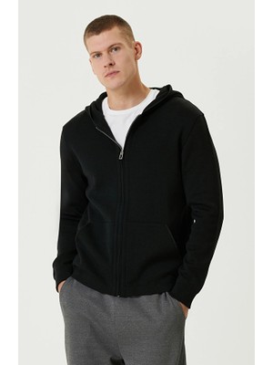 Network Navy Hooded Wool Blend Knit Jacket
