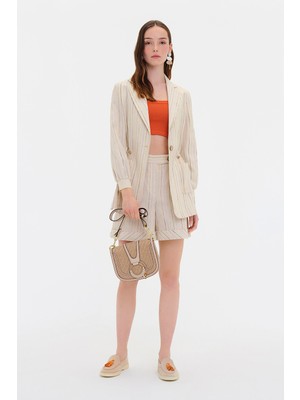 Vakko Multicolor Striped Jacket