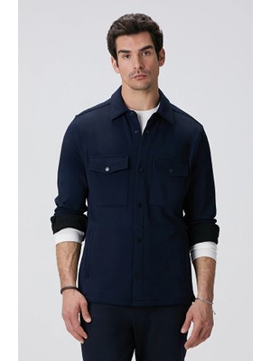 Network N-Tech Navy Diagonal Overshirt