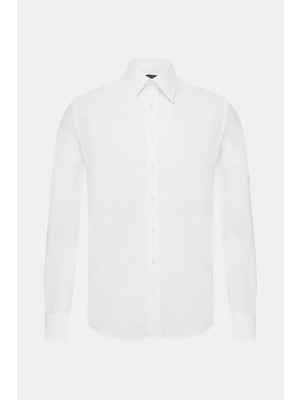 Vakko White Poplin Shirt