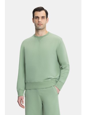 Vakko By Danıele Fıesolı Green Crew Neck Sweatshirt
