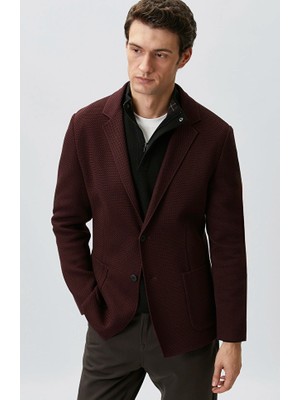 Network Burgundy Knit Jacket