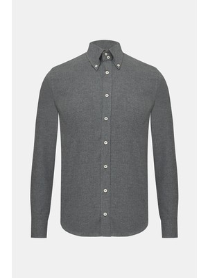 Vakko Cotton Twill Casual Shirt
