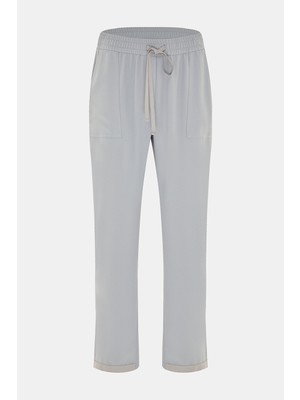 Vakko Grey Slim-Leg Trousers