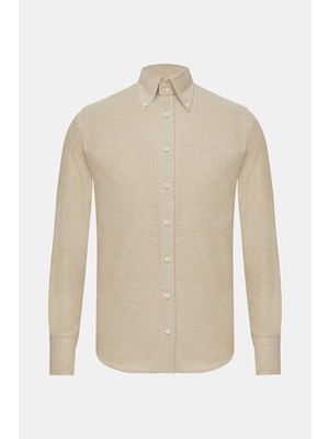 Vakko Cotton Twill Casual Shirt