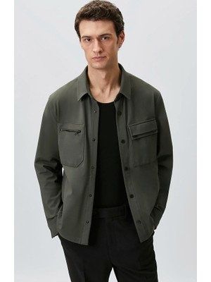 Network N-Tech Khaki Diagonal Overshirt