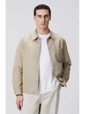 Network Beige Linen Blend Overshirt