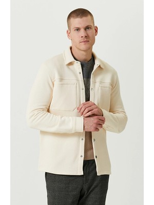 Network Cotton Ecru Knit Overshirt
